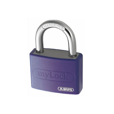 ABUS 49937 T65AL/40mm My Lock Aluminium Padlock Violet Keyed Alike 6401