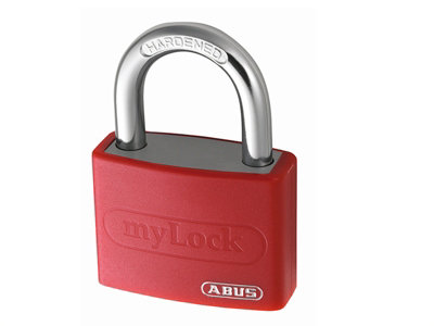 ABUS 49940 T65AL/40mm My Lock Aluminium Padlock Red Keyed Alike 6401 ABUKA49940