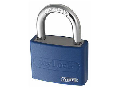 ABUS 50008 T65AL/40mm My Lock Aluminium Padlock Blue ABU65AL40BLU