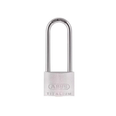 ABUS 54582 64TI/40mm TITALIUM Padlock 63mm Long Shackle Keyed Alike KA6411
