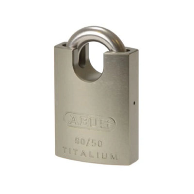 ABUS 55292 90RK/50mm TITALIUM Padlock Closed Shackle ABU90RK50