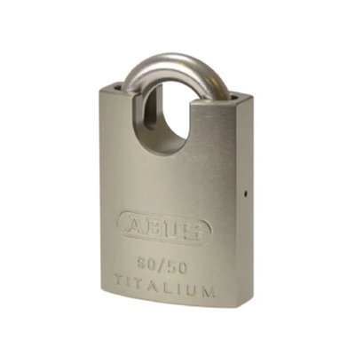 ABUS 55902 90RK/50 TITALIUM Padlock Closed Shackle Carded ABU90RK50C