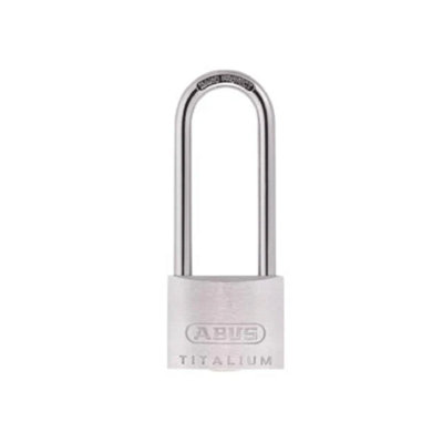 ABUS 56209 64TI/50mm TITALIUM Padlock 80mm Long Shackle Keyed Alike KA6511