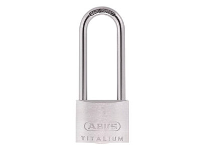ABUS 56572 80TI/40mm TITALIUM Padlock 63mm Long Shackle Carded ABU80TI4063C