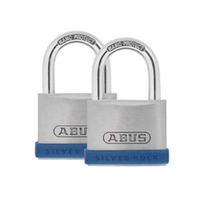 ABUS 80888 40mm Silver Rock 5 Padlock Twin Pack ABU540TC