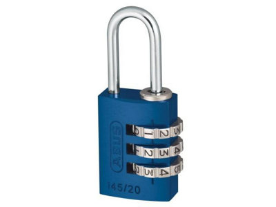 ABUS Mechanical - 145/20 20mm Aluminium Combination Padlock Blue 46568