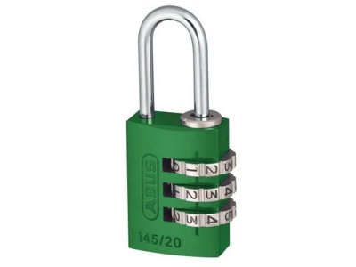 ABUS Mechanical - 145/20 20mm Aluminium Combination Padlock Green 46571