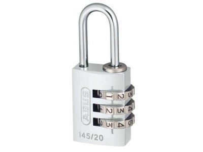 ABUS Mechanical - 145/20 20mm Aluminium Combination Padlock Silver 46574