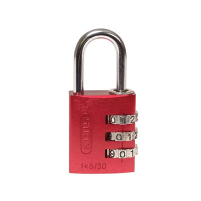 ABUS Mechanical - 145/30 30mm Aluminium Combination Padlock Red 46578