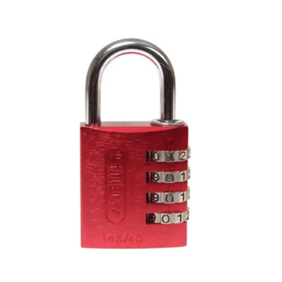 ABUS Mechanical - 145/40 40mm Aluminium Combination Padlock Red 48829