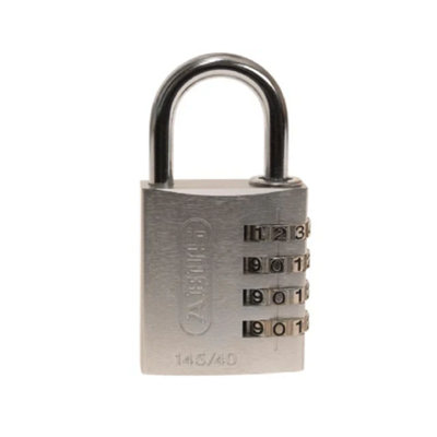 ABUS Mechanical - 145/40 40mm Aluminium Combination Padlock Silver 49543