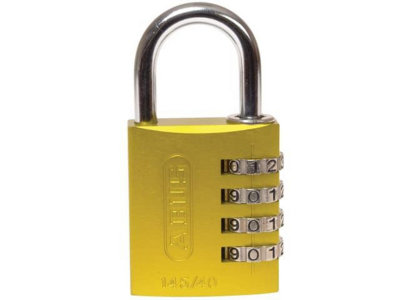 ABUS Mechanical - 145/40 40mm Aluminium Combination Padlock Yellow 49535