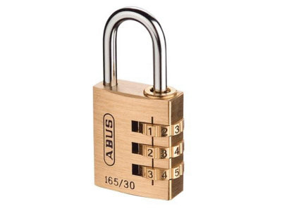 ABUS Mechanical - 165/30 30mm Solid Brass Body Combination Padlock (3-Digit) Carded