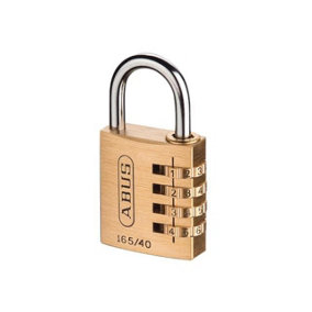 ABUS Mechanical - 165/40 40mm Solid Brass Body Combination Padlock (4-Digit) Carded