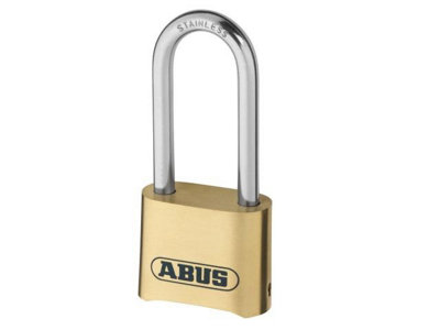 ABUS Mechanical - 180IB/50HB63 50mm Brass Body Combination Padlock Long Shackle (4-Digit) Carded