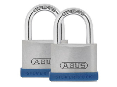 ABUS Mechanical - 40mm Silver Rock™ 5 Padlock Twin Pack