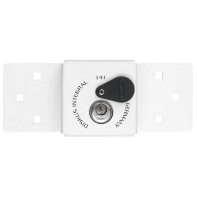 ABUS Mechanical 50655 141/200 Diskus Integral Van Lock White & 26/70mm Diskus Padlock ABU14126C
