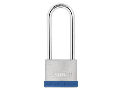 ABUS Mechanical - 50mm Silver Rock™ 5 Padlock Long Shackle 80mm