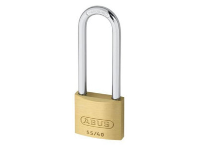 ABUS Mechanical - 55/40mm Brass Padlock 63mm Long Shackle Carded