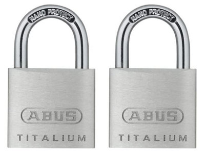 ABUS Mechanical - 64TI/30mm TITALIUM™ Padlock Carded Twin Pack