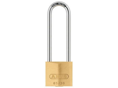 ABUS Mechanical - 65/30mm Brass Padlock 60mm Long Shackle Carded