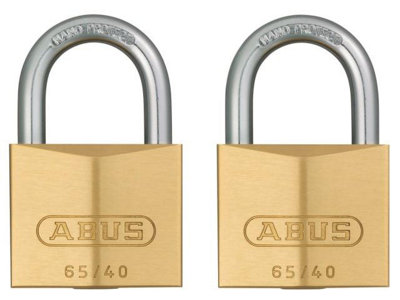 ABUS Mechanical - 65/40mm Brass Padlock Twin Carded