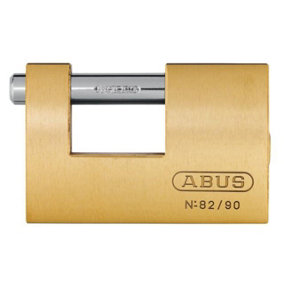 ABUS Mechanical - 82/90mm Monoblock Brass Shutter Padlock Carded