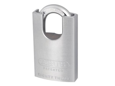 ABUS Mechanical - 83/50mm Chrome Plated Brass Padlock Hardened Closed Shackle