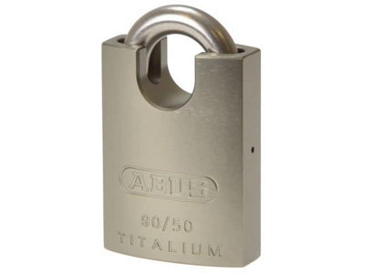 ABUS Mechanical - 90RK/50 TITALIUM™ Padlock Closed Shackle Carded