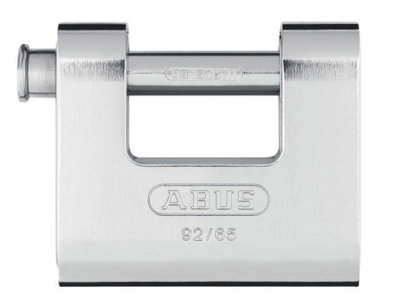 ABUS Mechanical - 92/65mm Monoblock Brass Body Shutter Padlock Carded