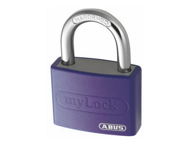 ABUS Mechanical - T65AL/40mm My Lock Aluminium Padlock Violet Keyed Alike 6401