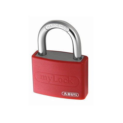 Abus Mechanical T65al Series Aluminium Coloured Padlock Multi Colour (Red)