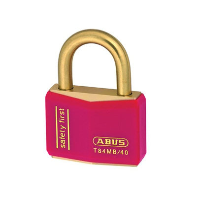 Abus Mechanical T84mb Series Rustproof Padlock Red (40mm Red Keyed ...