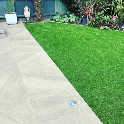 Abyss Matt Beige Stone Effect Porcelain Outdoor Tile Pack of 60 Tiles 22.326m² (L)610mm (W)610mm