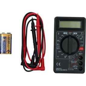 AC and DC Voltage Digital Multimeter Battery Current Tester with Large LCD Display