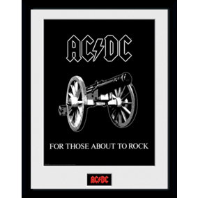 AC/DC For Those About to Rock 30 x 40cm Framed Collector Print