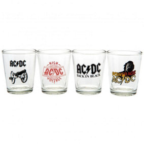 AC/DC Shot Gl Set (Pack Of 4) Multi-colour (One Size)