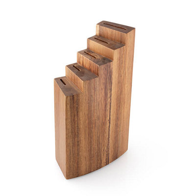 Acacia 5 Slot Stepped Chef's Instrument Block