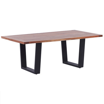 Acacia Coffee Table Light Wood and Black GRENOLA