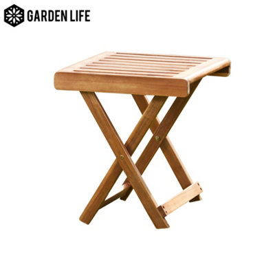 Acacia Hardwood Folding Side Table Pre-Treated Garden Furniture (Acacia Folding Side Table)
