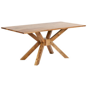 Acacia Wood Dining Table 180 x 90 cm Light HAYES