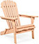 Acacia Wood Folding Adirondack Chair Weather Resistant Garden & Patio Furniture for Porch, Deck, Lawn & Campfire Seating