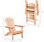 Acacia Wood Folding Adirondack Chair Weather Resistant Garden & Patio Furniture for Porch, Deck, Lawn & Campfire Seating