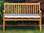 Acacia Wood Garden Bench 120 cm with Blue Cushion VIVARA