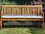 Acacia Wood Garden Bench 160 cm with Blue Stripes Cushion VIVARA