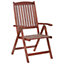 Acacia Wood Garden Folding Chair Dark Brown TOSCANA