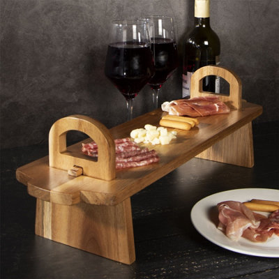 Acacia Wood Raised Serving Platter