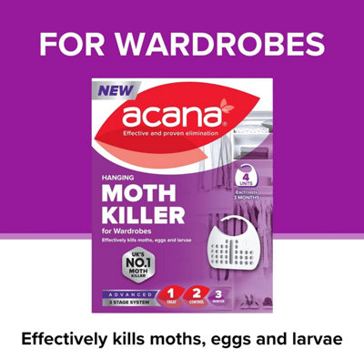 Acana Hanging Moth Killer & Freshener 4pk