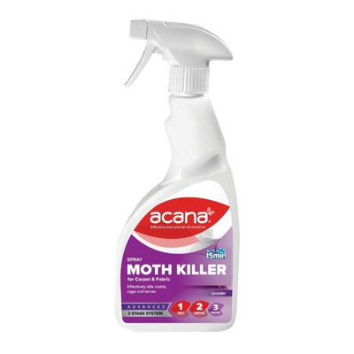 Acana Spray Moth Killer for Carpet & Fabric Lavender 500ml Also works