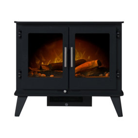 Acantha Adana Electric Stove in Charcoal Grey